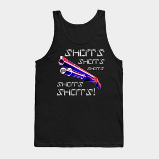 Shots with the Shotgun, v. Blk Bullet Text Tank Top